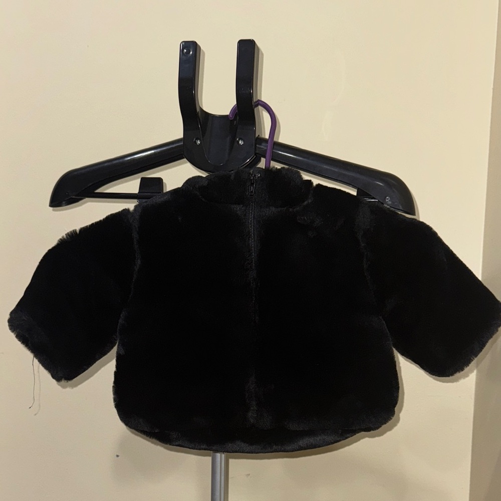 GAP Kids Black Faux Fur Puffer Jacket